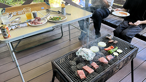 お肉とノンアル飲料