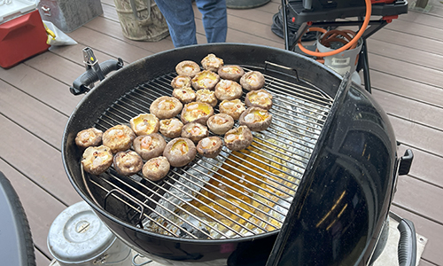 グリルされているしいたけのアヒージョ